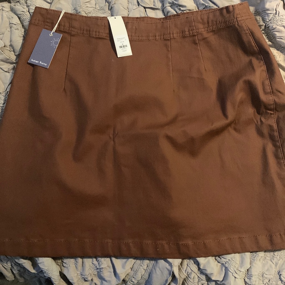 Vegan leather mini skirt
